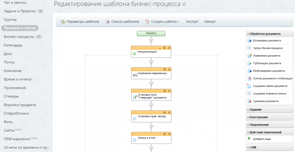 Налаштування бізнес процесу в Бітрікс24 Налаштування бізнес процесу в Бітрікс24