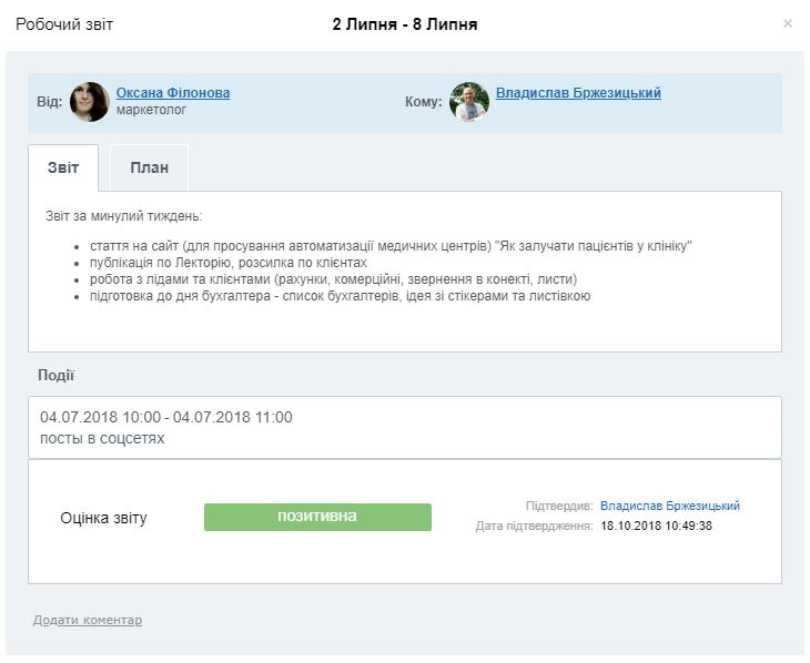 Рабочие отчеты Рабочие отчеты